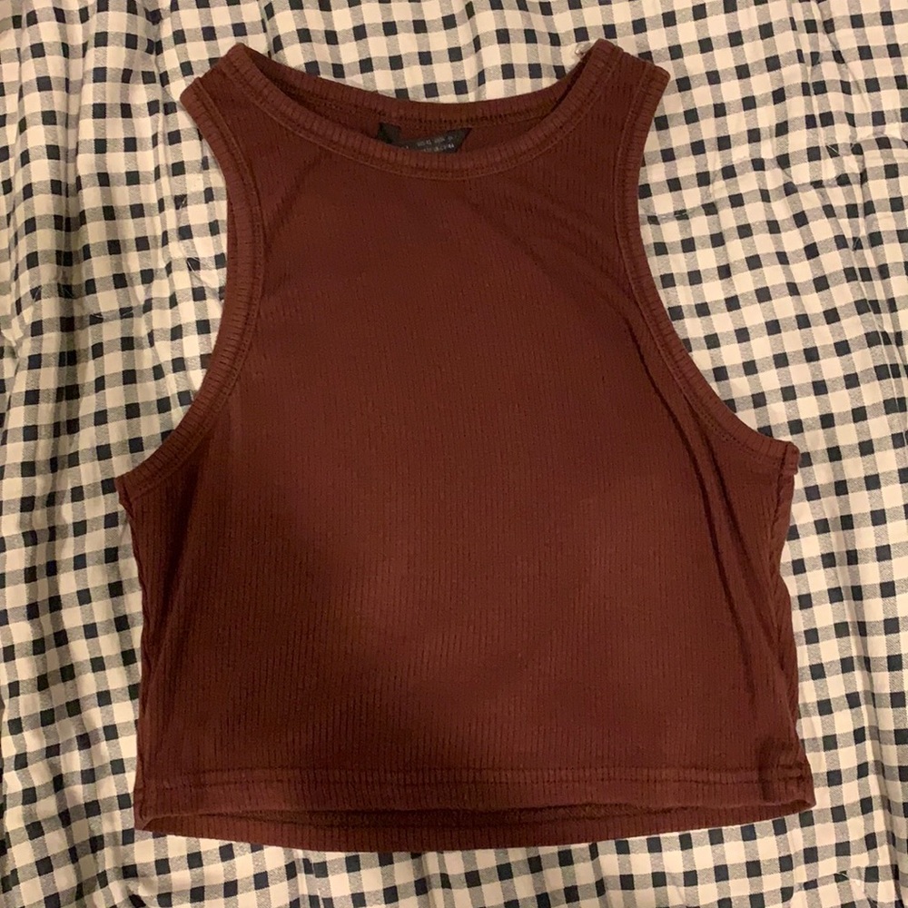 Brown Shein crop top
